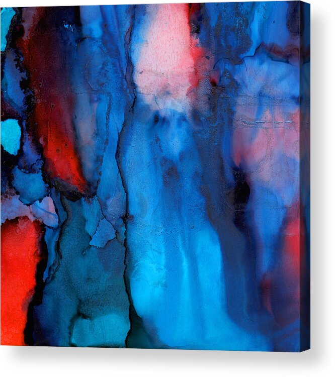 Abstract Acrylic Print featuring the painting The Potential Within - Squared 3 - Triptych by Michelle Wrighton