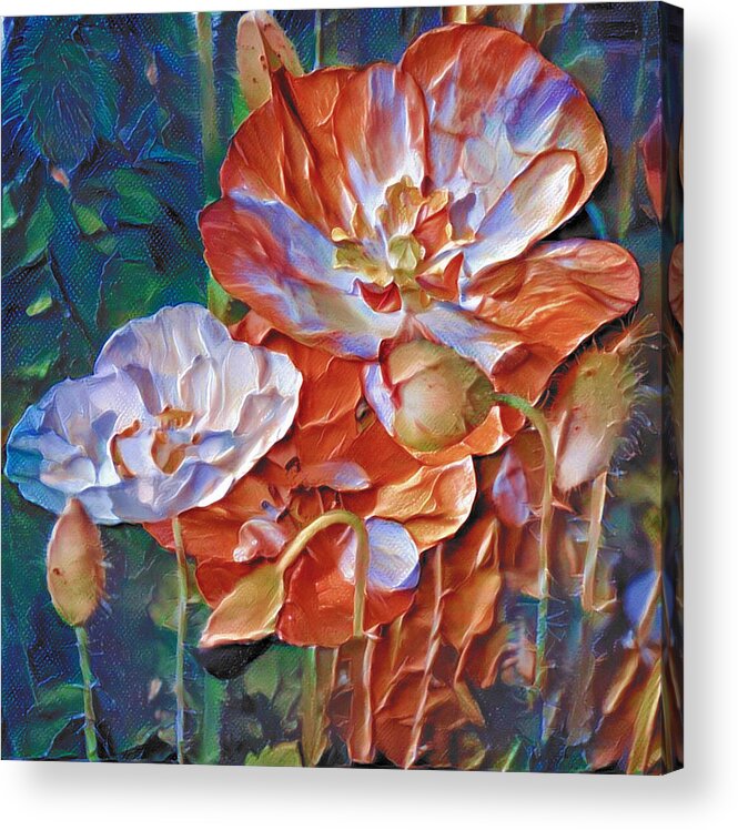 Thick paint flowers 2 Acrylic Print