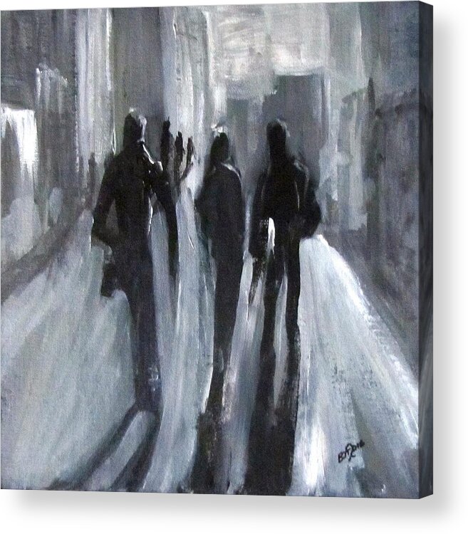 Shadows Acrylic Print featuring the painting Time of Long Shadows by Barbara O'Toole