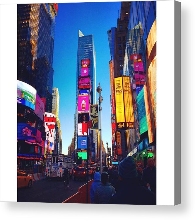 Nyc Acrylic Print featuring the photograph Times Square #nyc #newyorkcity #travel by Joan McCool