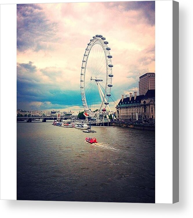 Beautiful Acrylic Print featuring the photograph To London Eye #nature #summer #london by Emmanuel Varnas