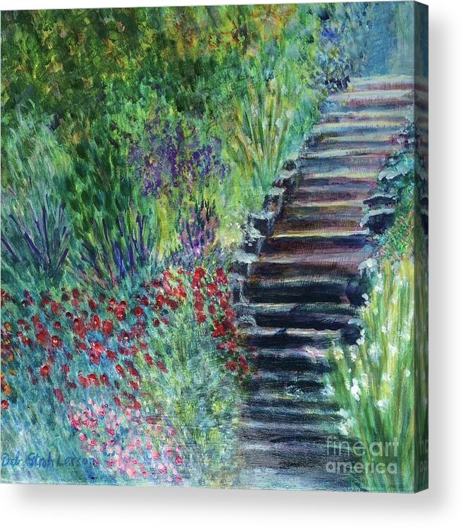 Garden Acrylic Print featuring the painting To the Garden by Deb Stroh-Larson