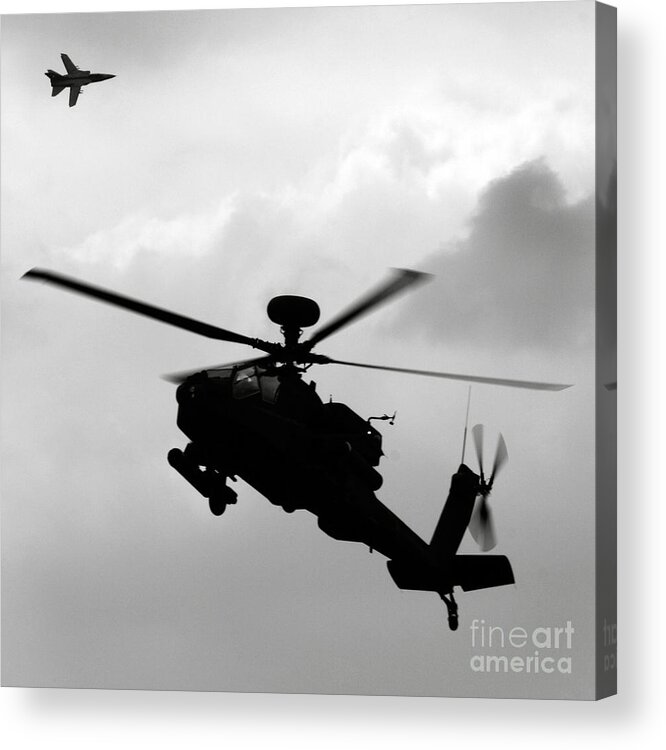 Apache Acrylic Print featuring the photograph Tornado F3 and Apache by Ang El