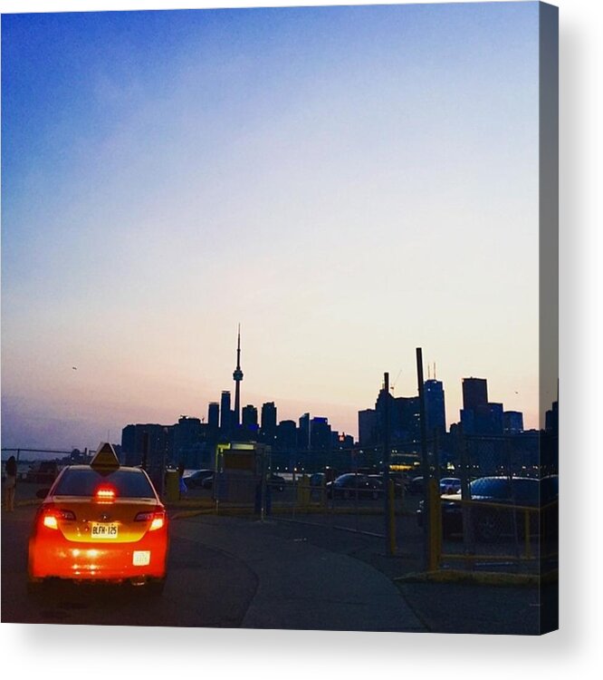 Comment Acrylic Print featuring the photograph Toronto Sunset💟🔳 #the6ix #toronto by Melanie Sauve