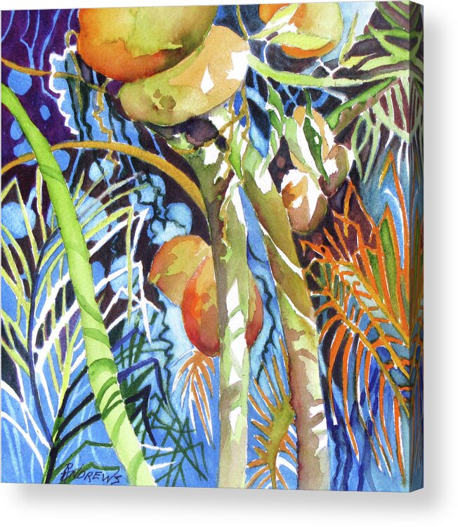 Design Acrylic Print featuring the painting Tropical Design 2 by Rae Andrews