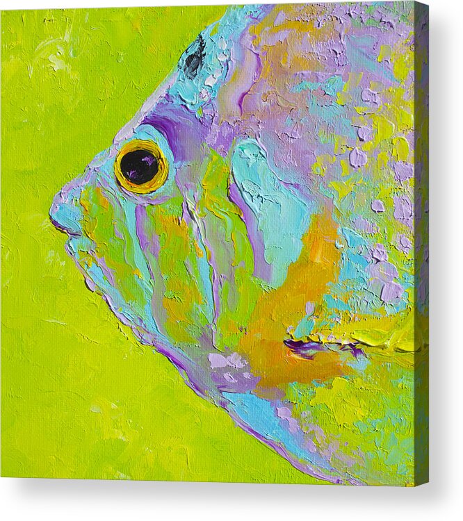 Fish Acrylic Print featuring the painting Tropical Fish Painting by Jan Matson