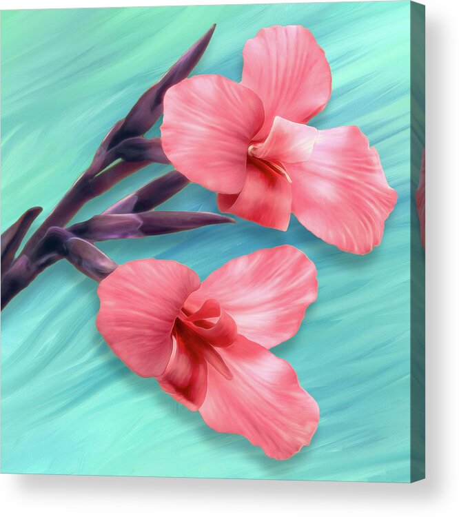  Acrylic Print featuring the digital art Tropical Flower by Bill Johnson
