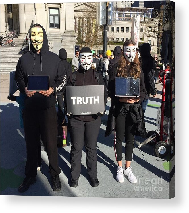 Mask Acrylic Print featuring the photograph Truth by Bill Thomson