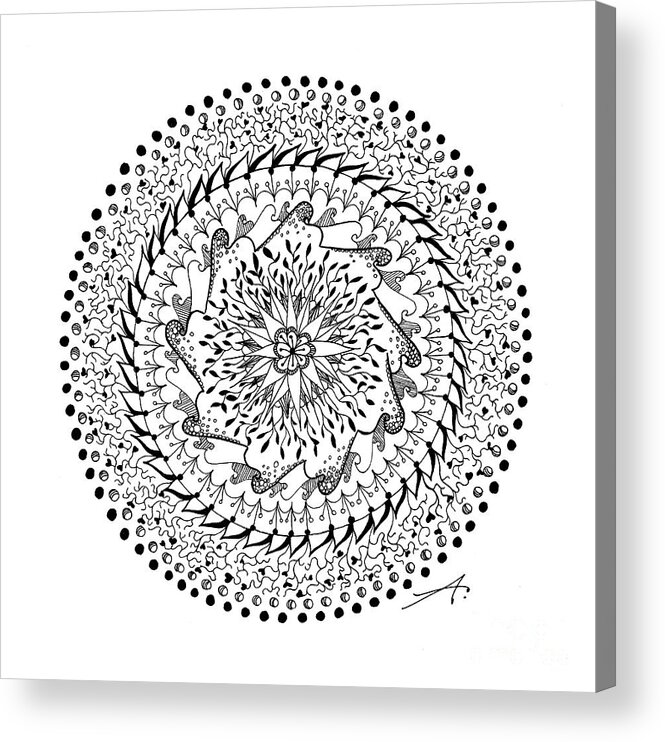Drawing Acrylic Print featuring the drawing Turning Point by Ana V Ramirez