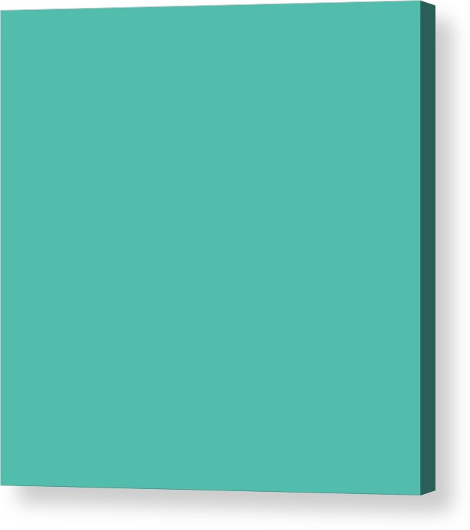 Solid Colors Acrylic Print featuring the digital art Turquoise Solid Color Decor by Garaga Designs