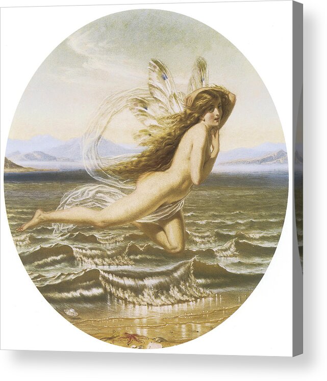 Joseph Noel Paton Acrylic Print featuring the painting Under the Sea by Joseph Noel Paton