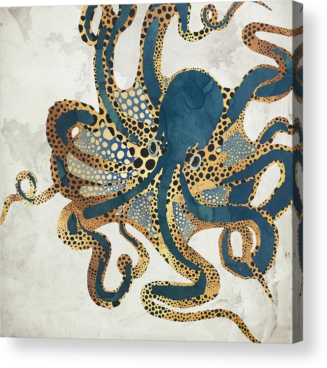 Octopus Acrylic Print featuring the digital art Underwater Dream VI by Spacefrog Designs