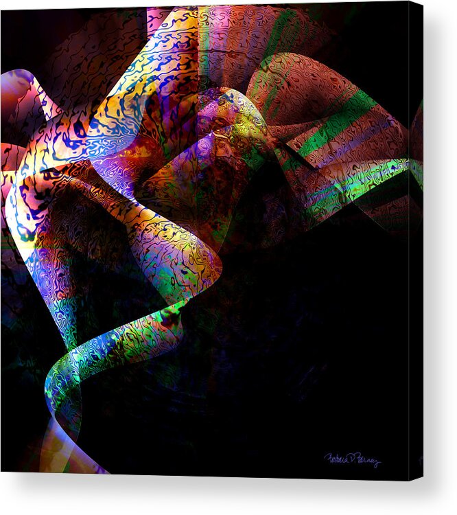 Abstract Acrylic Print featuring the digital art Unfolding by Barbara Berney