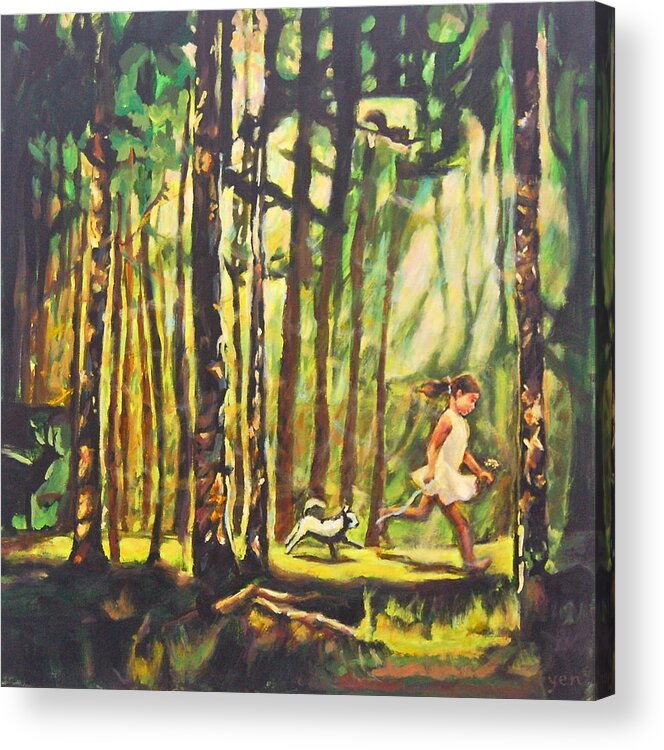 Forest Acrylic Print featuring the painting Untitled 4 by Yen