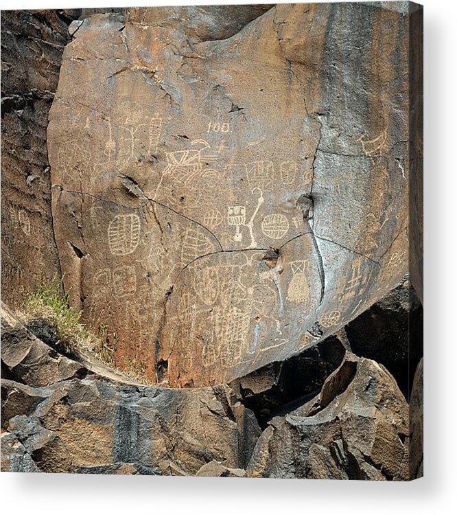 Petroglyph Acrylic Print featuring the photograph Untitled 88 by John Bennett