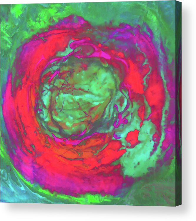 Resin Art Acrylic Print featuring the painting Uprising 5 by Jane Biven