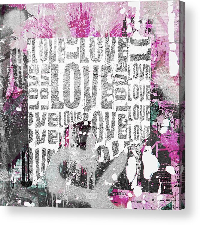 Urban Acrylic Print featuring the photograph Urban Love by Roseanne Jones