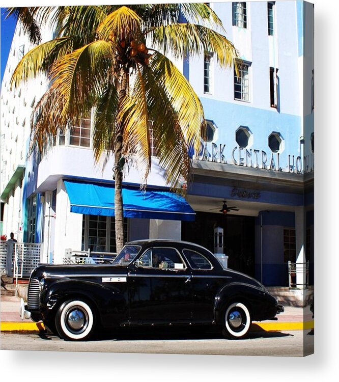 Sobe Acrylic Print featuring the photograph #usa #florida #miami #america #amerika by Gerry Schneider