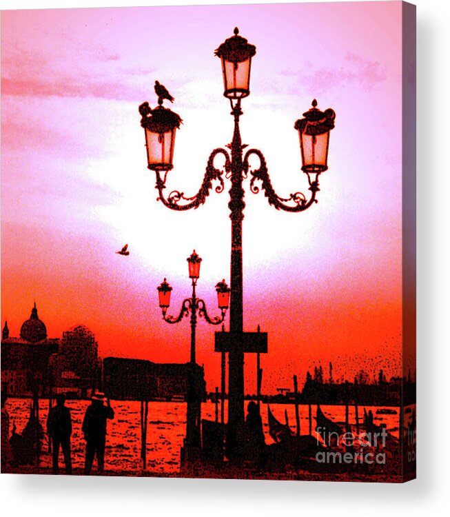 Grand Canal Acrylic Print featuring the photograph Venice Sunset by Elizabeth Hoskinson