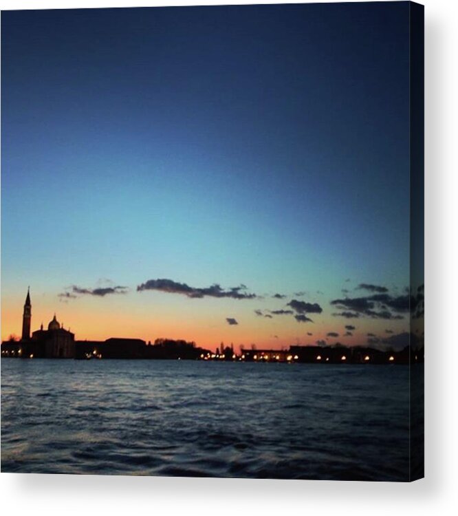 Sunset Acrylic Print featuring the photograph #venise #venice #venezia by Mayu Forest