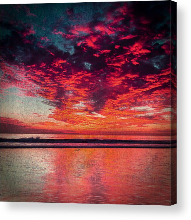 Channel Islands Acrylic Print featuring the digital art Ventura Sunset by Digital Art Cafe