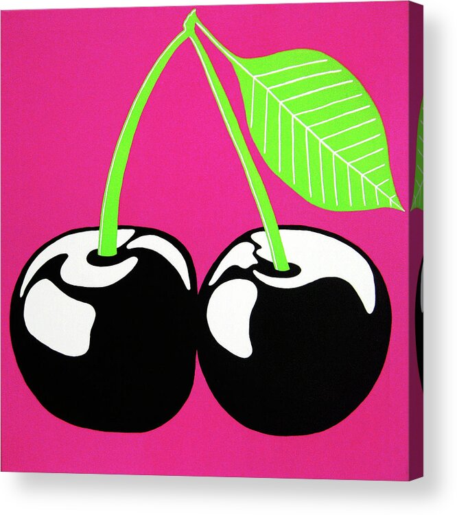 Very Cherry Acrylic Print featuring the painting Very Cherry by Oliver Johnston