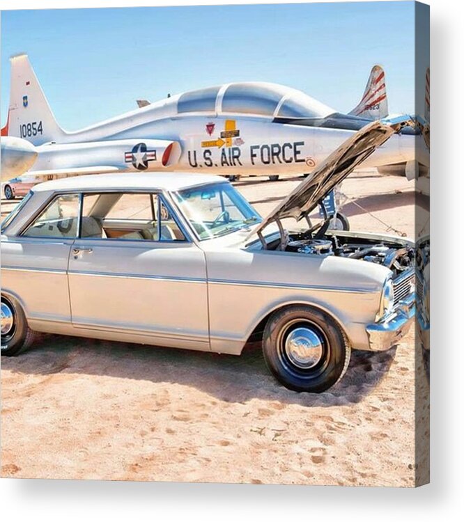 Arizona Acrylic Print featuring the photograph Vintage Auto At Pima Air And Space by Michael Moriarty