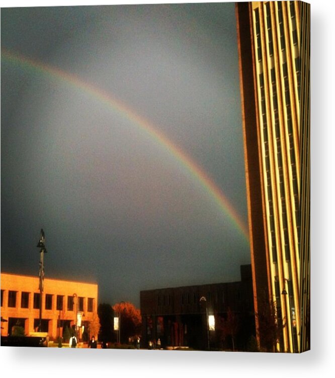  Acrylic Print featuring the photograph Vivid Rainbow Over Ksu! by Adam Nowicki