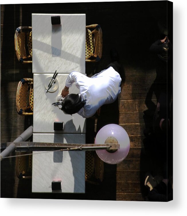 Waiter Acrylic Print featuring the photograph Waiter From Above by David Chasey