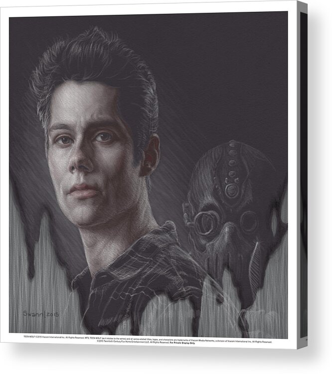 Teen Wolf Acrylic Print featuring the digital art Watch Your Back Stiles by Swann Smith