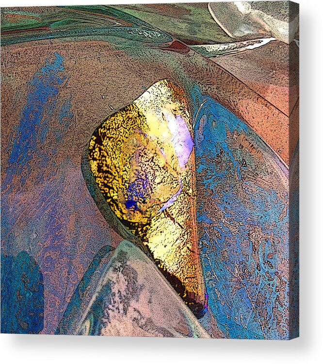 Glass Scape Acrylic Print featuring the photograph Wedged by Mykel Davis