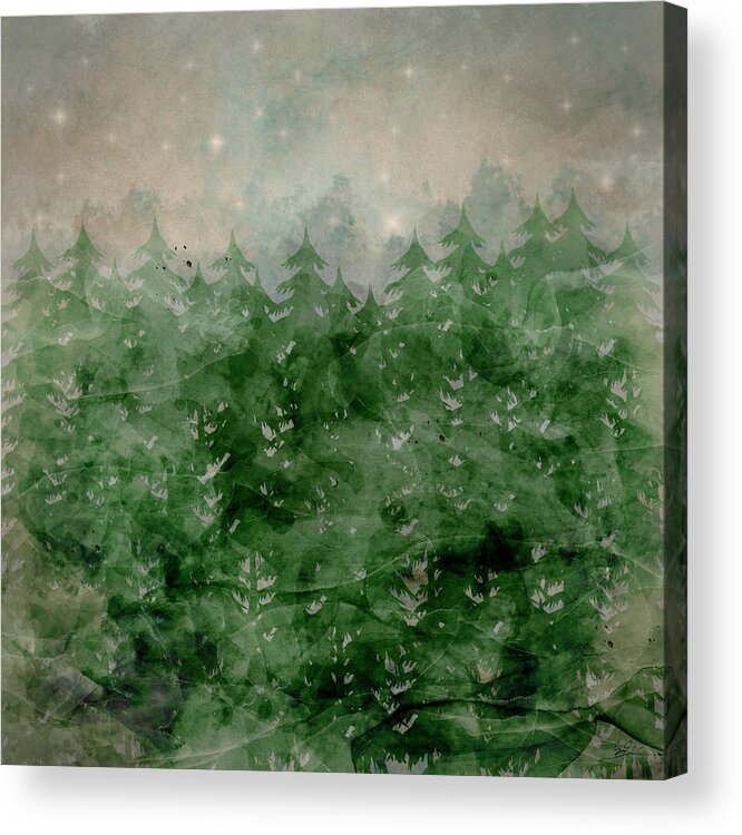 Wilderness Acrylic Print featuring the painting Where Wild Stars Fall by Bri Buckley