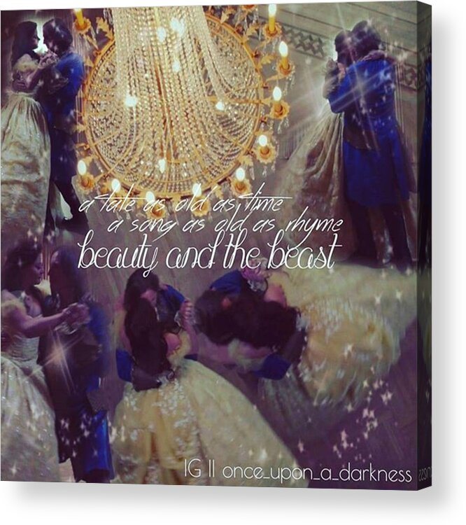 Ouat Acrylic Print featuring the photograph Beauty and the beast dance by Kay Klinkers