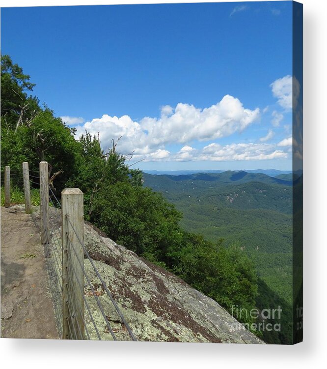 Landscape Acrylic Print featuring the photograph Whiteside Mountain View by Anita Adams