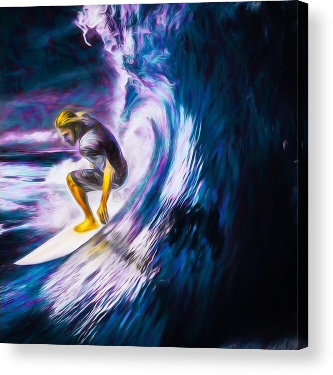 Surf Acrylic Print featuring the photograph Who Likes To #surf. #surfing Is #fun by David Haskett II