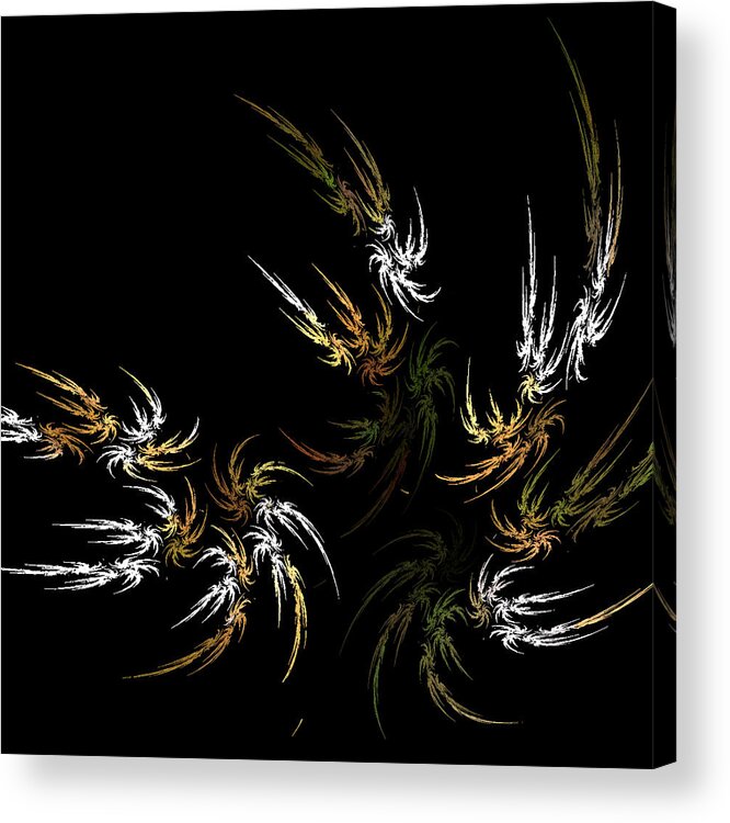 Fractals Acrylic Print featuring the digital art Wild and Free by Bonnie Bruno