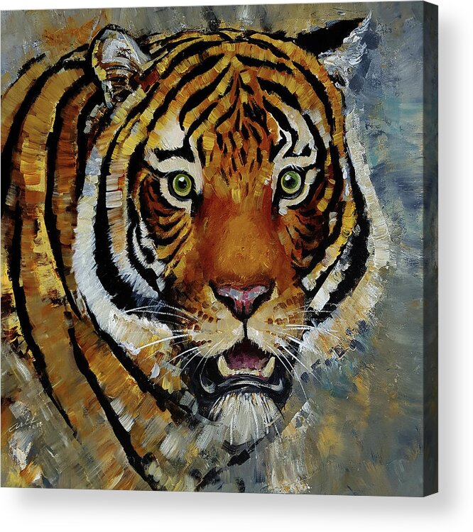 Wildlife Acrylic Print featuring the painting Wild Will by Arti Chauhan