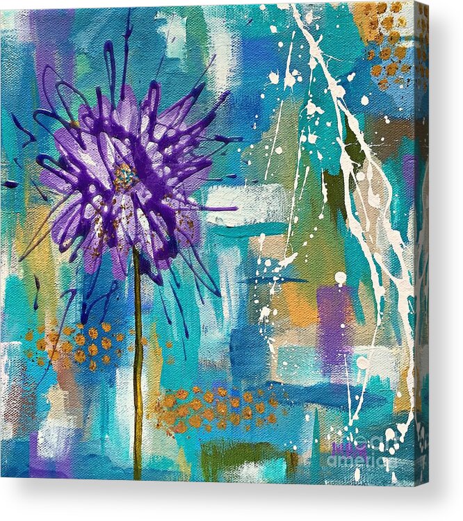 Wildflower Acrylic Print featuring the painting Wildflower no. 1 by Mary Mirabal