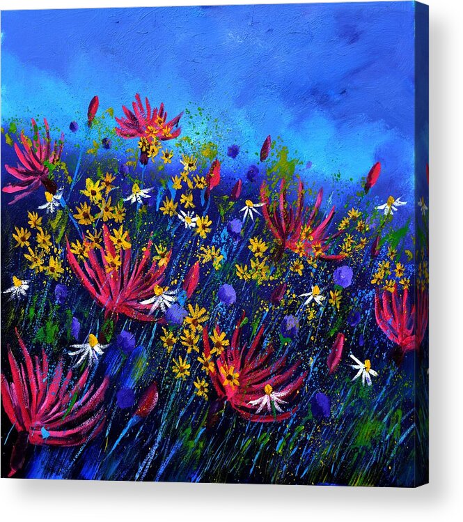 Flowers Acrylic Print featuring the painting Wildflowers 775190 by Pol Ledent