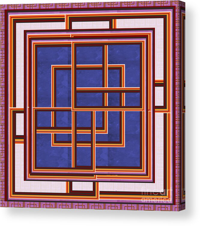 Leaders Acrylic Print featuring the digital art Windows Maze Magic Graphic Art NavinJoshi at FineArtAmerica.com Elegant Interior Decoractions Print by Navin Joshi