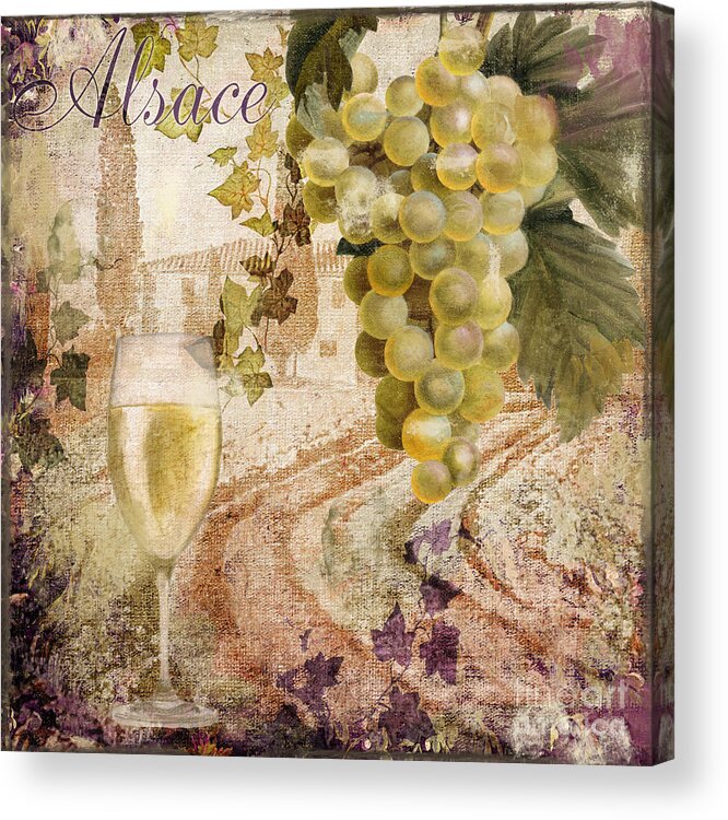  Acrylic Print featuring the painting Wine Country Alsace by Mindy Sommers