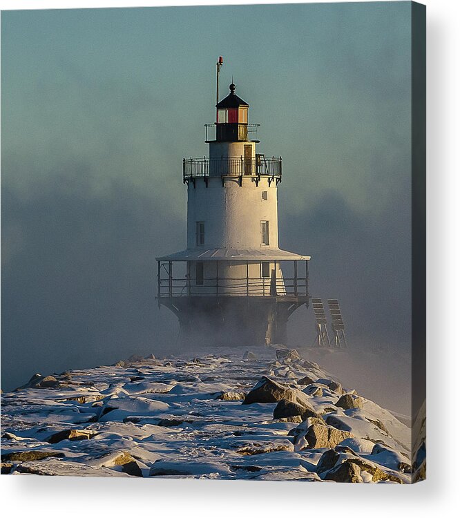 Spring Point Acrylic Print featuring the photograph Winter on Spring Point by Paul Noble
