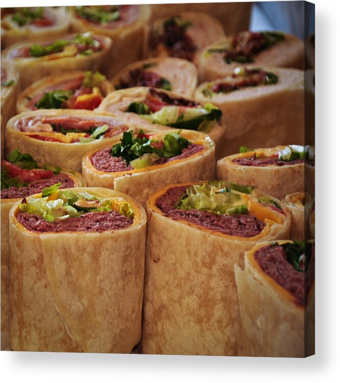 Food Acrylic Print featuring the photograph Wraps by Frank Mari