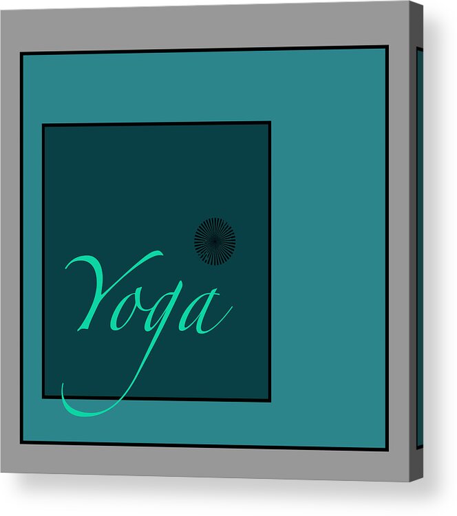 yoga Blue Acrylic Print featuring the digital art Yoga In Blue by Kandy Hurley
