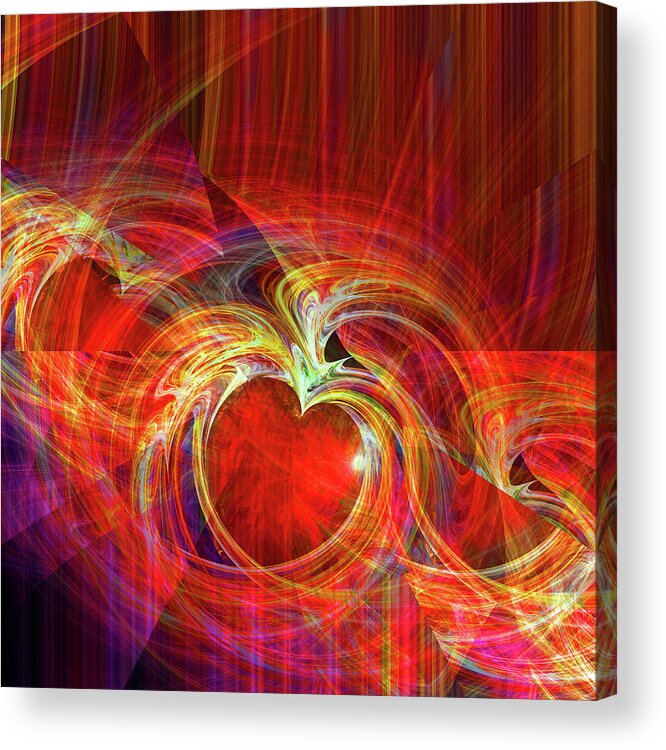 Digital Acrylic Print featuring the digital art You Make Me Feel Whole by Michael Durst