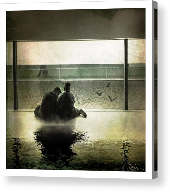 Girlfriend And Boyfriend Acrylic Print featuring the photograph A Private Moment by Peggy Dietz