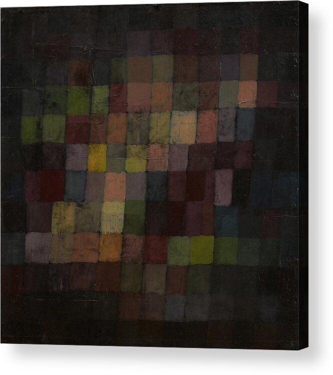 Abstract Acrylic Print featuring the painting Ancient Sound by Paul Klee
