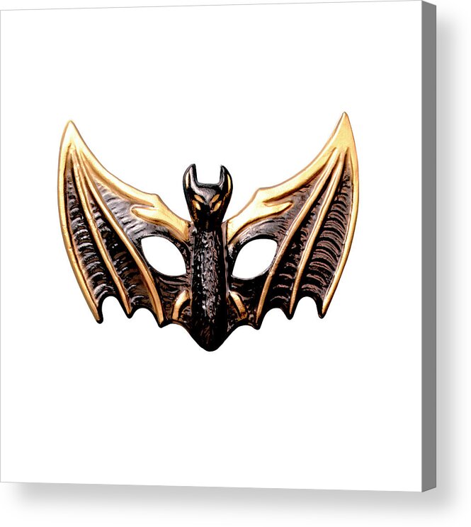 Afraid Acrylic Print featuring the drawing Bat Mask #1 by CSA Images
