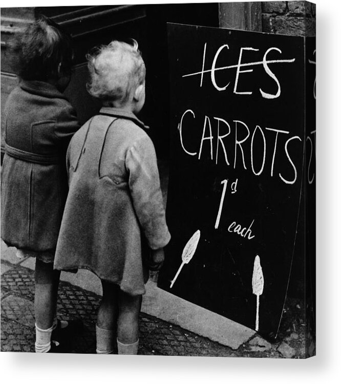 Child Acrylic Print featuring the photograph Carrot Lollies #1 by Fox Photos