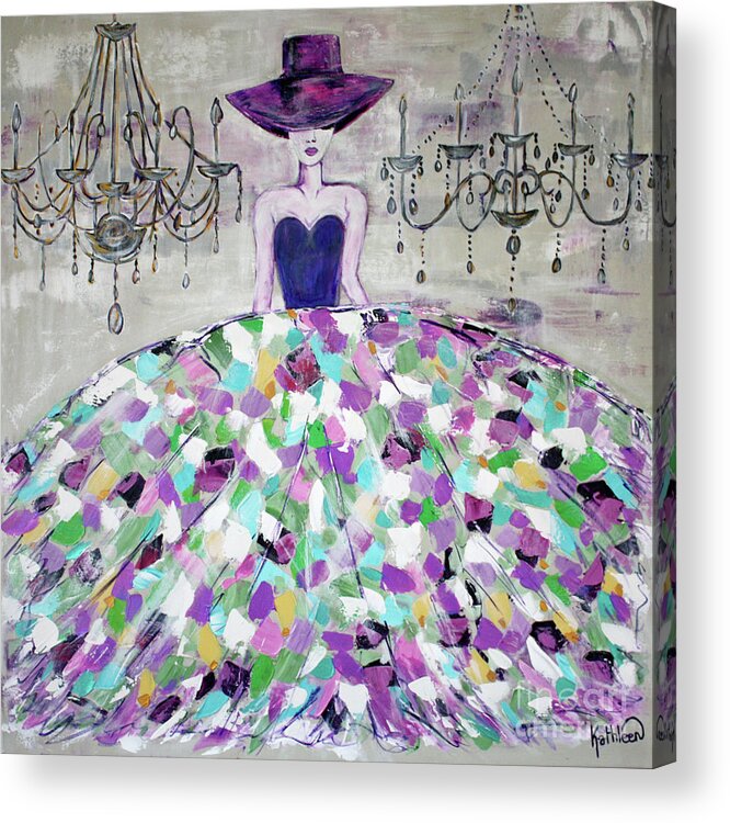 Female Acrylic Print featuring the painting Fashion Modern Woman #2 by Kathleen Artist PRO